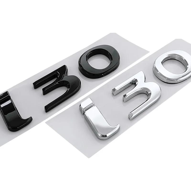 CMQW3 3d Abs Chrome Black Logo I30 Emblem Letters Nameplate Sticker Car Trunk Badge For Hyundai I30 Sticker Accessories