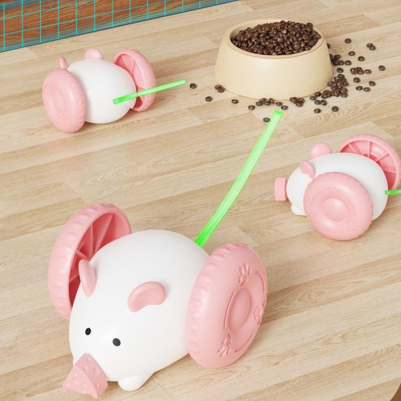 Electric Cat Teaser Mouse Car Cat Toy Interactive Rechargeable Automatic Kitten Toy Intelligent Obstacle Kitten Training Cat Toy