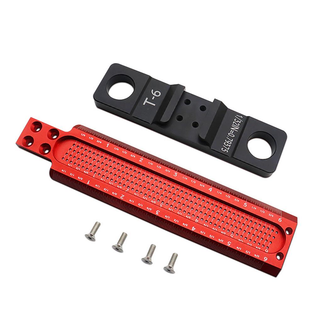 Einfach zu bedienen 138mm Holzbearbeitung Aluminiumlegierung Loch Präzisionsmarkierung für T-Lineal Einfach zu bedienen Holzbearbeitungslineal