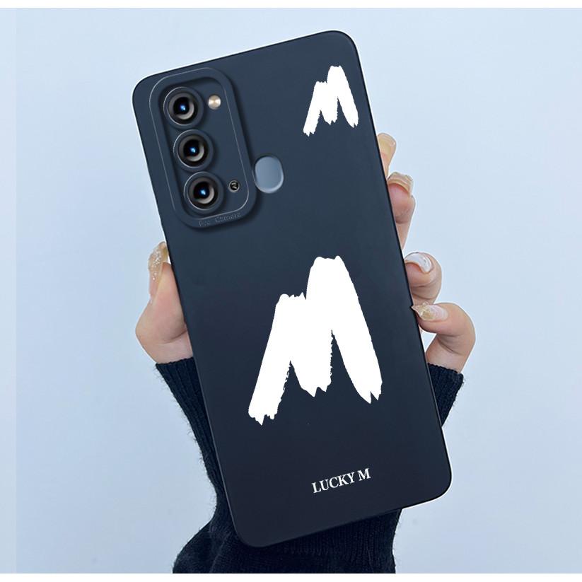 For Itel Vision 3 / Itel S17 / Itel P38 S661L S661W Case Lucky Initial Letter Liquid Silicone Protective Back Cover Phone Case