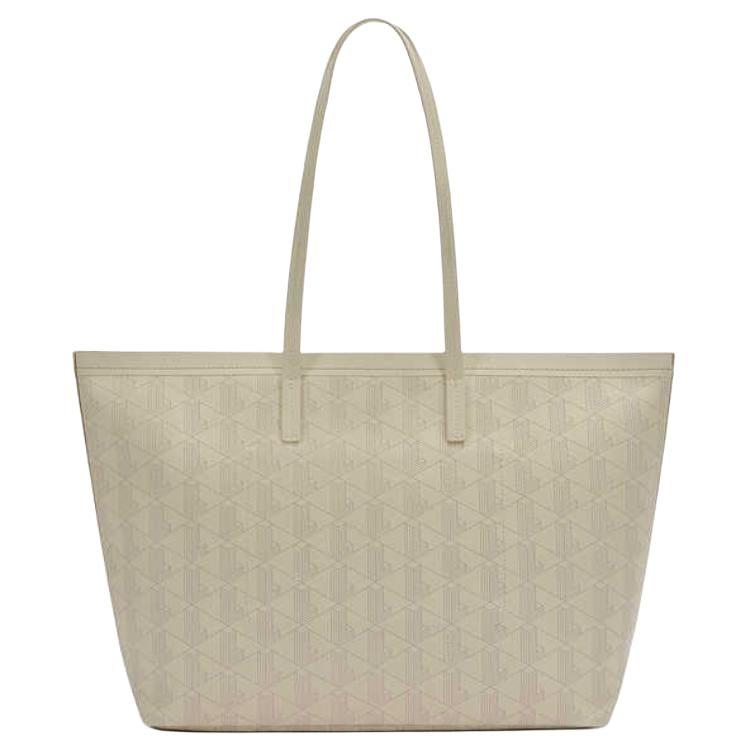 Lacoste Fashion Commuter Large Capacity PVC Tote Bag Shopping Bag Shoulder Bag Women tote bags Off-white NF5001ZE-Q56