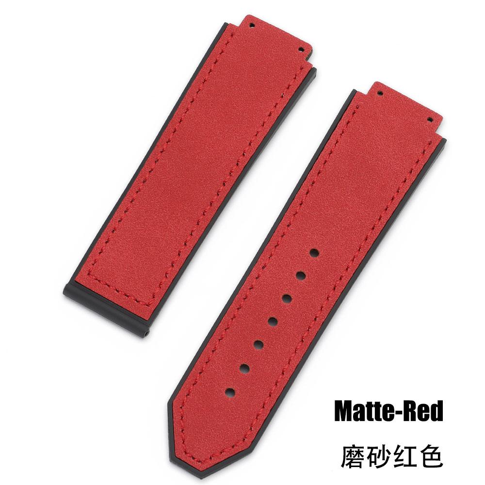 19x26mm Vícebarevné Kožené Řemínky na Hodinky s Texturou Bambusu pro Řady Hublot Yubo Classic Fusion Big Bang Voděodolný Řemínek