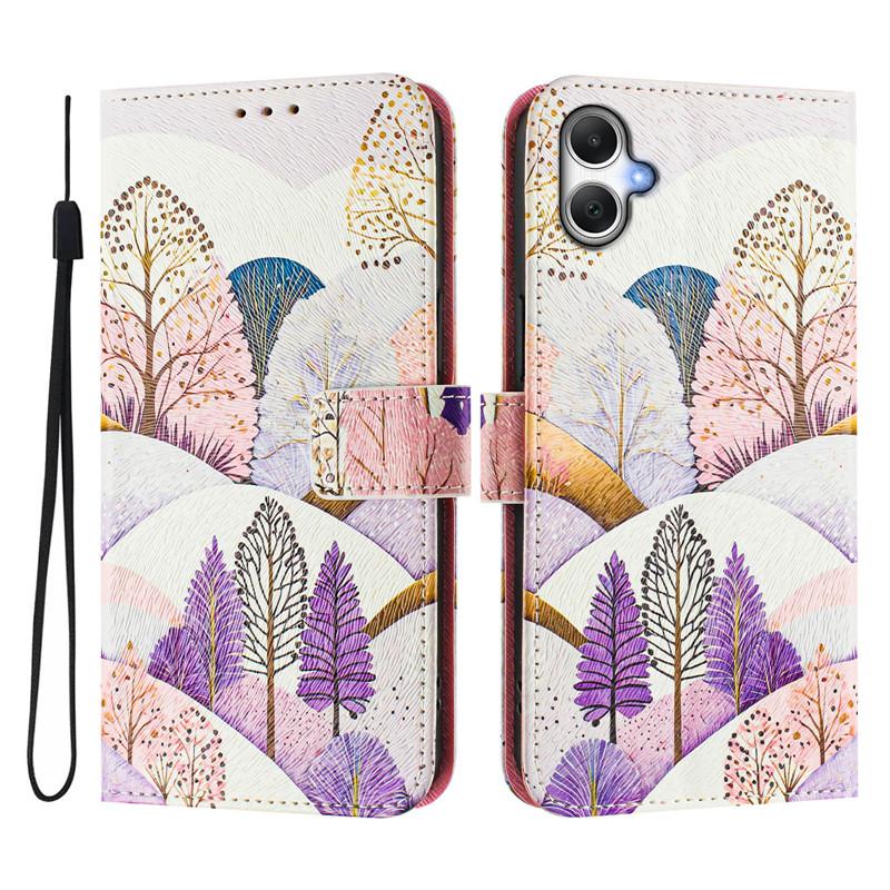 Luxury Flip Leather Case For Samsung Galaxy A07 4G Flip Cover On For Samsung A07 A06 4G 5G A05 A05s Wallet Bags Flower Cases