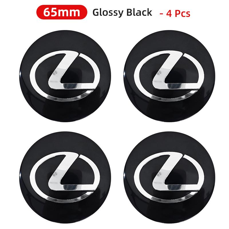 3D 4pcs 56mm 60mm 65mm Car Wheel Center Hub Cap Stickers Decal For Lexus GS IS LS500h ES260 ES300h RX350h NX260 UX260 LM LC