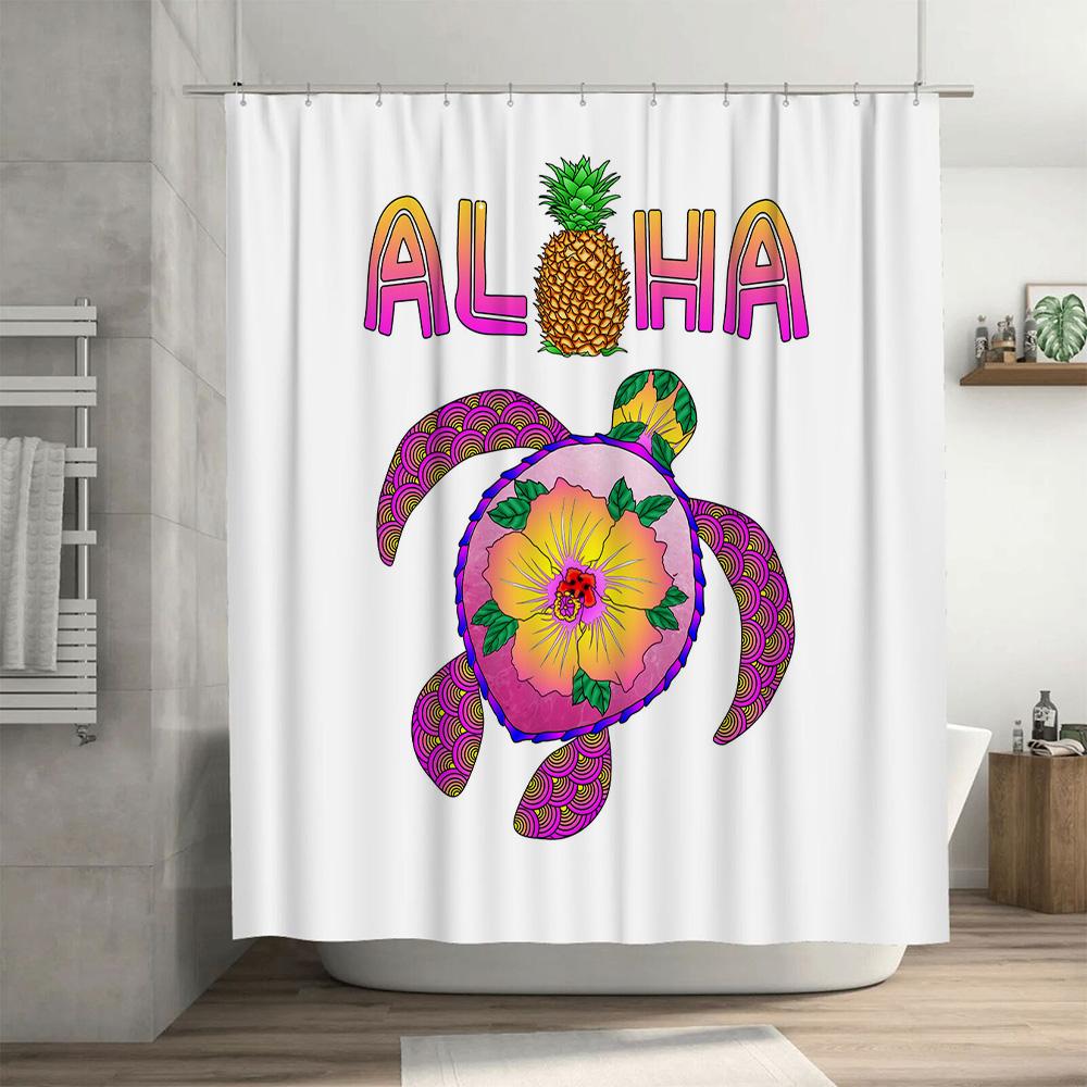 Animal Print Shower Curtain Black Gold Monochrome Design for Bathroom Decor Polyester Fabric Resistant to Mold and Mildew Waterp