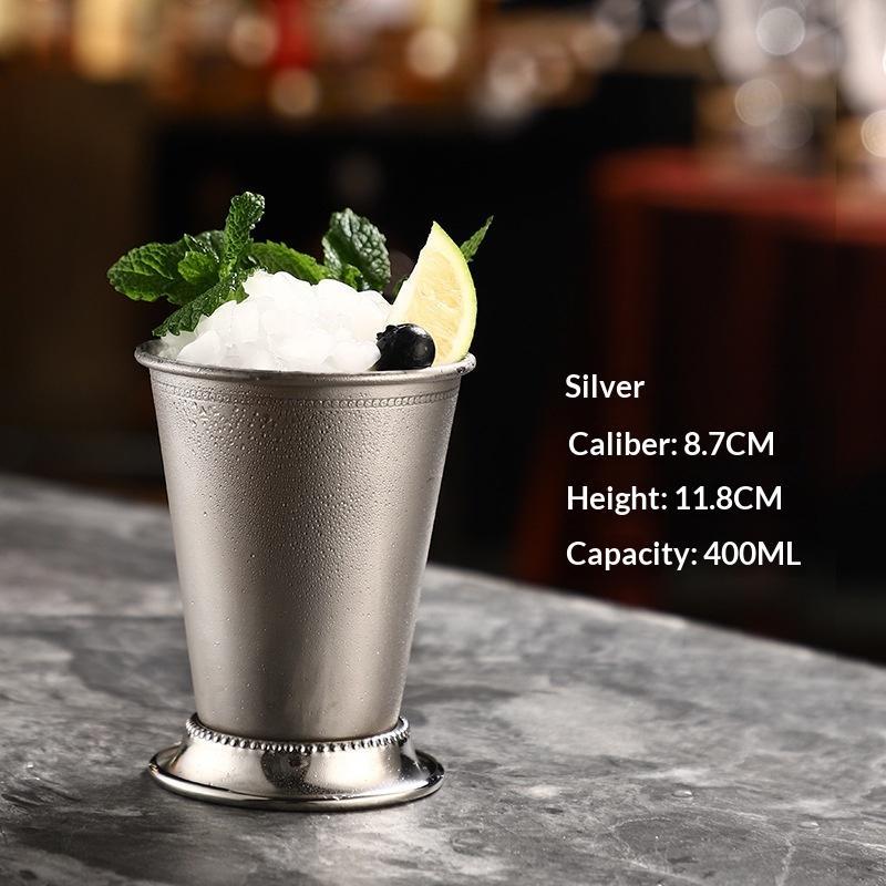 Stainless Steel Mint Julep Mug - Cocktail Drinkware For Martini Mojito Mixed Drinks Bar Party Beer Julep Wine Glass A1