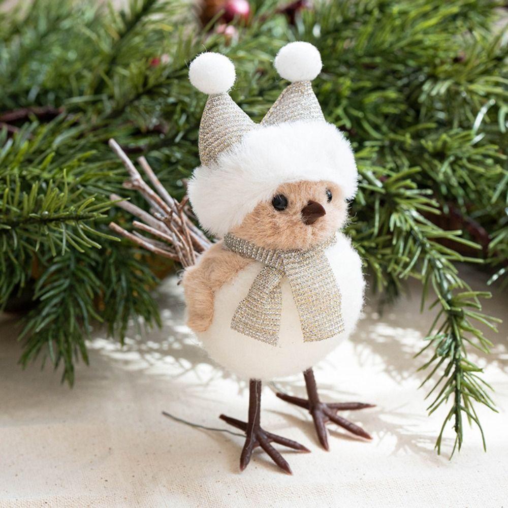 Julpynt Liten Fågel Docka Söt Julgransdekor Trendig Julgranshänge Julpynt