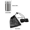 Camping Seasoning Bottle 2pcs Small Pepper Shaker With Lid Stainless Travel Salt Container With Storage Bag For Outdoor Cooking