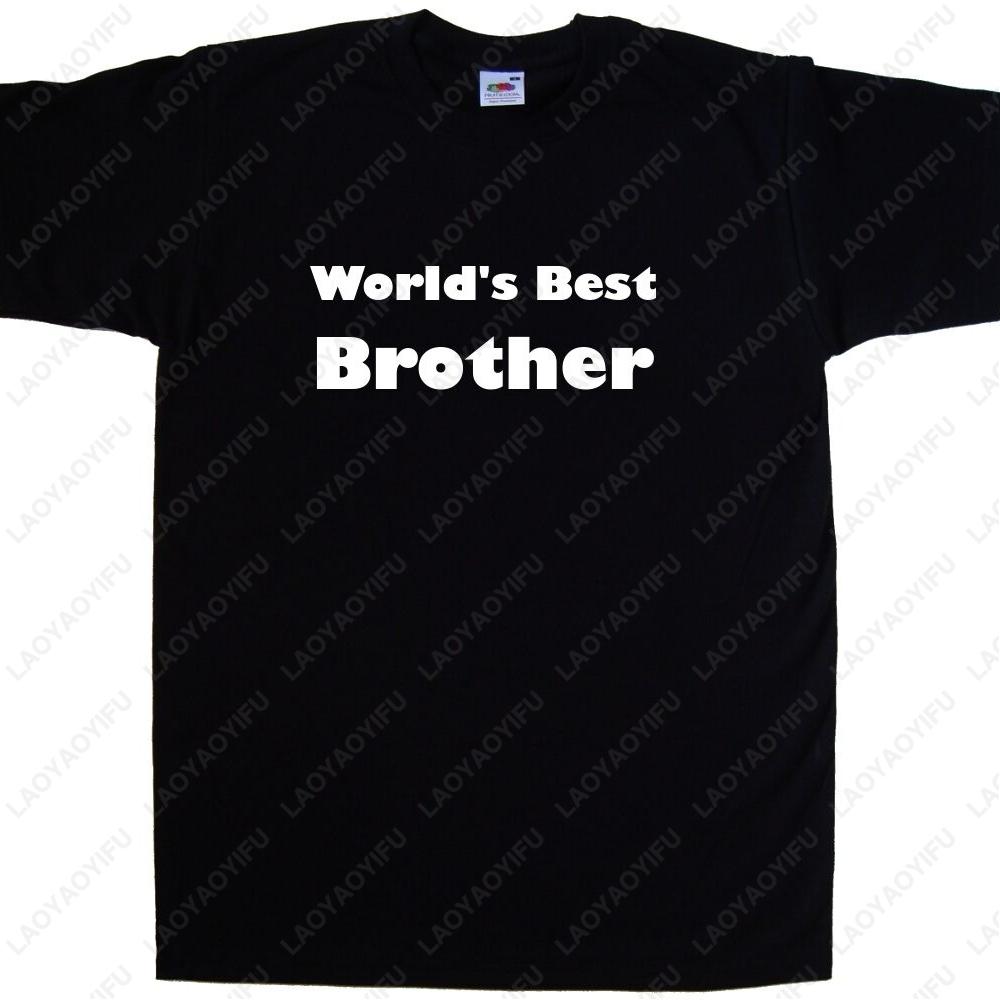 Worlds Best Brother Gift Idea Cotton Funny Graphic Tee for Siblings Family Reunions A Gift for A Friend Printed Tshirt Tops
