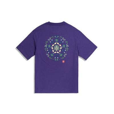 SS20 Paris Fashion Week Series Logo Print Short Sleeve T-Shirt Unisex Tops Purple AHSQ563-2