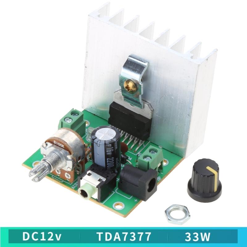 33W+33W TDA7377 Stereo Audio Amplifier Power Board Dual Channel DC12V Assembed with Capacitor