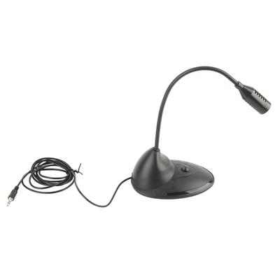 ABS Schwarz Omnidirektional Richtcharakteristik 3,5mm Stecker Verstellbarer Schwanenhals Kabelgebundenes Notebook-Mikrofon