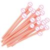 10Pcs Bachelorette Party Penis Straws Bridal Shower Hen Night Willy Penis Novelty Nude Straw for Bar Drinking Supplies