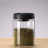 Press Type Coffee Bean Storage Jar Manual Glass Coffee Jar Vacuum Sealed Jar  Home Use