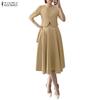ZANZEA Women Short Sleeve Blouse and Skirts Summer Casual Two Piece Suit Sets