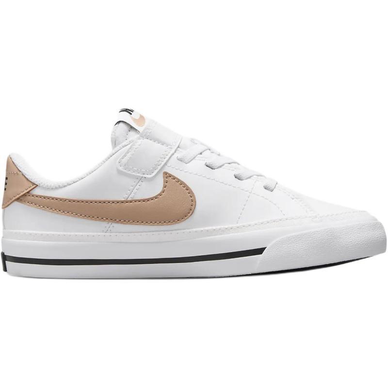 Nike Court Legacy Anti Slip Wear Resistant Low Top Kids' Skateboarding Shoes White Children Aged 3 7 Years Old Sneakers DA5381-126