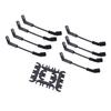 Spark Plug Wire Set 8mm Dia 500Ohmsft Black Stainless Steel Plug 9070CK Replacement for GM LS