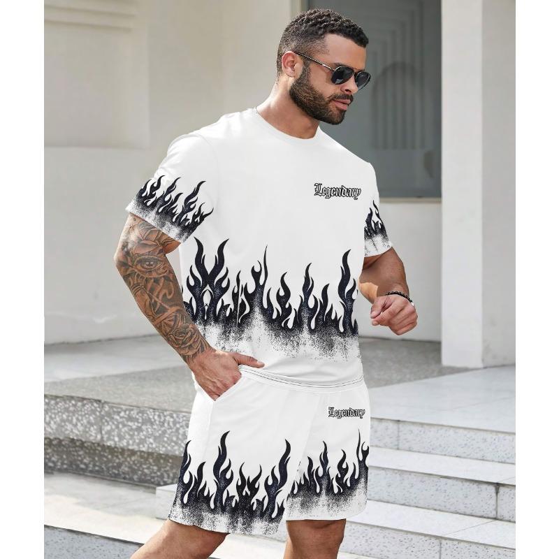 2025 Summer New Casual Men's Suit Summer Quick Drying Breathable Men's T-shirt Fashion Trend 3D Printed Top