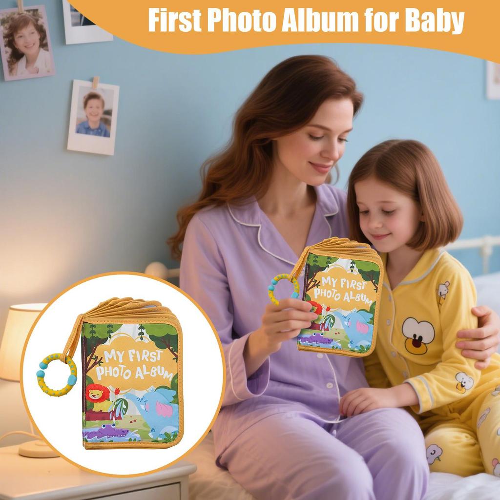 Baby Album 4X6 Inch Soft Baby First Family Album Lion Pattern Scrapbook Journal Keepsake Cute Home Decor For Kids Boys Girls