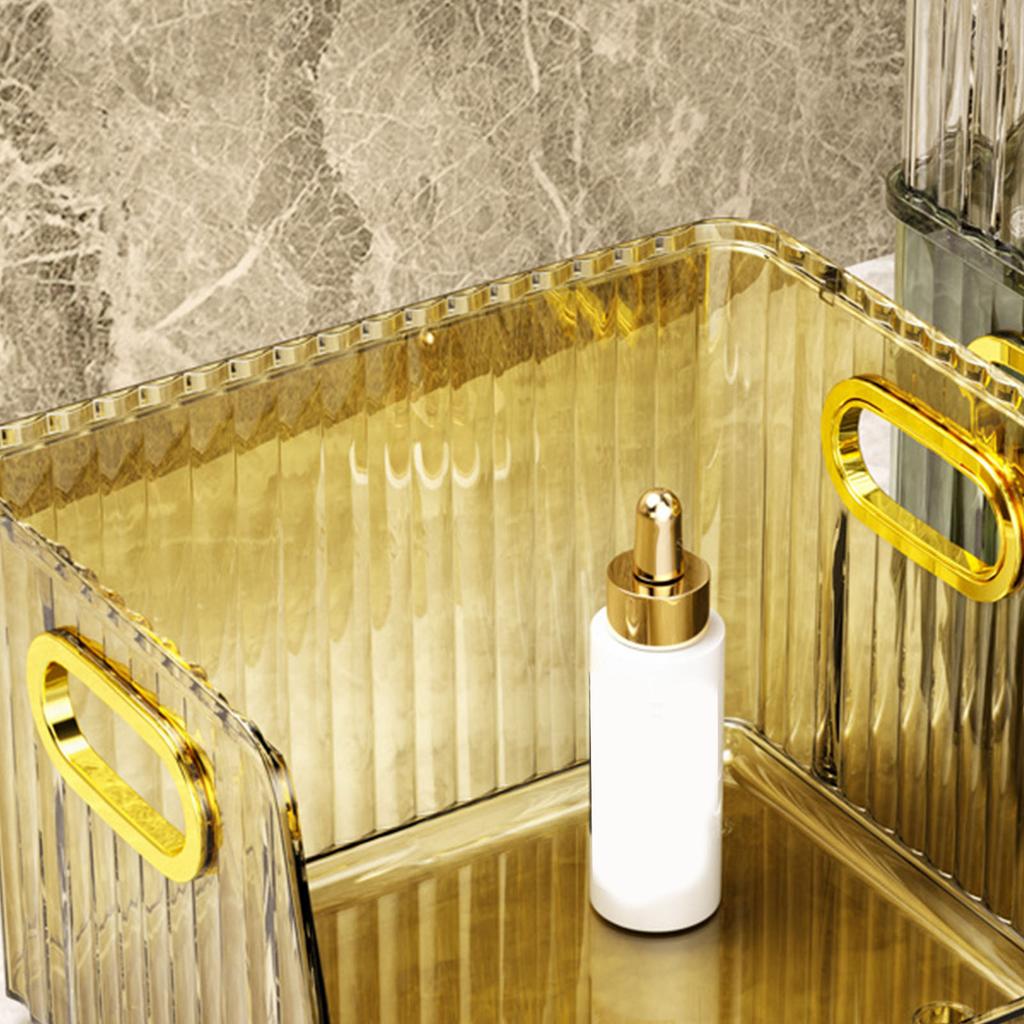 Desktop Storage Rack PET Transparent Stackable Modern Stylish Storage Box for Cup Makeup