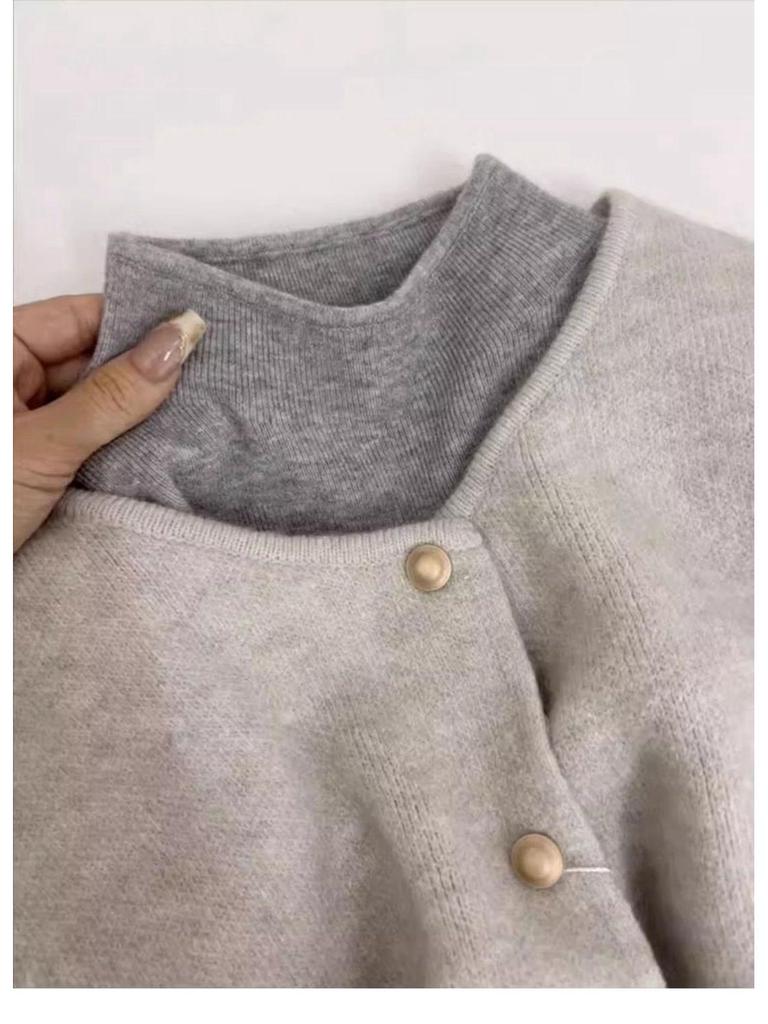 Korean Style Women's Slim Fit Semi-High Neck Sweater - Soft, Glutinous Knit Pullover for Autumn & Winter