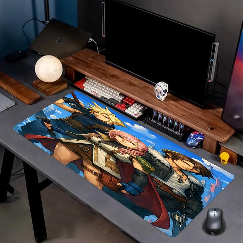 Final Fantasy Print Mouse Pad, Anti‑Slip Desktop keyboard Mat, for PC Laptop Gaming Working Daily Use, Cool Festival Surprise Gift