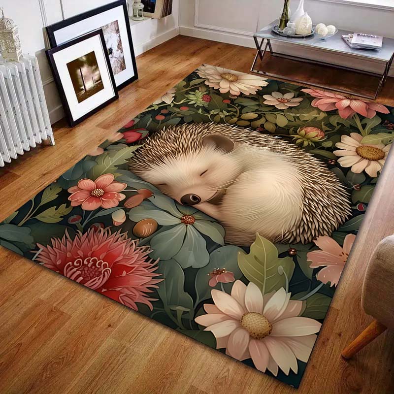 

1 шт. Милый ковер с принтом цветов для домашних животных для спальни, гостиной, прикроватный, диванный, напольный коврик, современный домашний декор, ковер для подарков 40x60cm (16x24in)