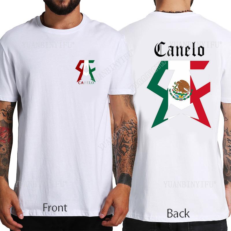 New Arrival  Classic Fashion Canelo Alvarez Boxinge Mexican Flag T-shirt  Casual  Short Sleeve O-neck Unisex Shirt Hot Product