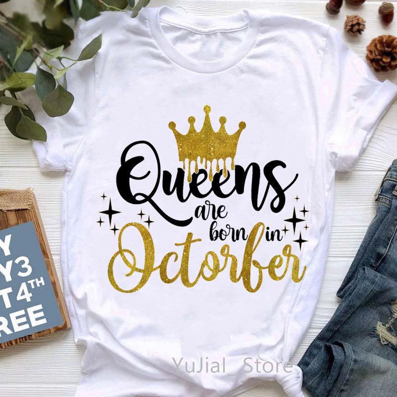 Stylish Queen Cartoon Women's Short Sleeve T-shirt - European & American Trend