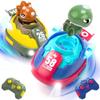 KaeKid Dinosaur Toy Cars, Remote Control Cars for Kids, Popular Set of 2, Electric RC Bumper Cars for Ages 3 and Up, Moving Toy with LED Lights,