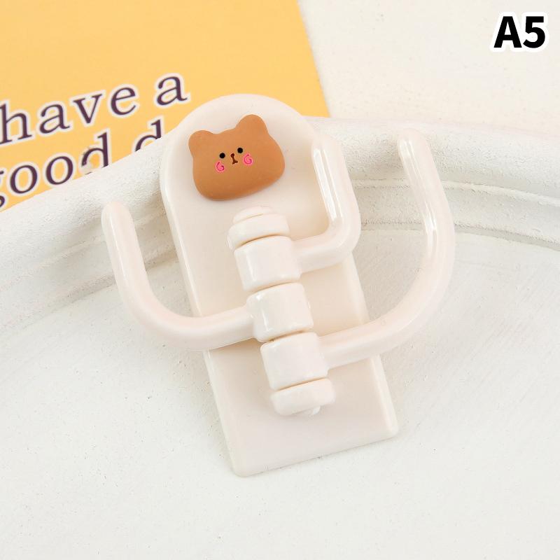 Niedliches Tier Kreativ Cartoon Bunt Drei Haken Spurlos Freies Stanzen Haken Wohnzimmer Schlafzimmer Drehbar Mehrzweckhaken