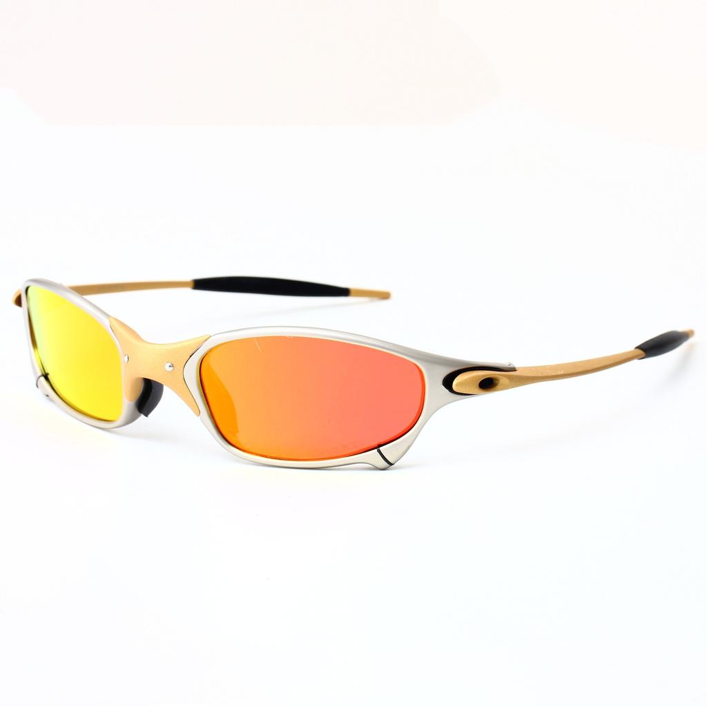 Outdoor trendy polarized sunglasses, retro gold-colored, suitable for both men and women, ideal for cycling and driving