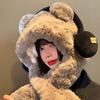 Anti-cold Bear Lei Feng Hat Windproof Ear Protection Cap Skiing Winter Plush Hat  Women