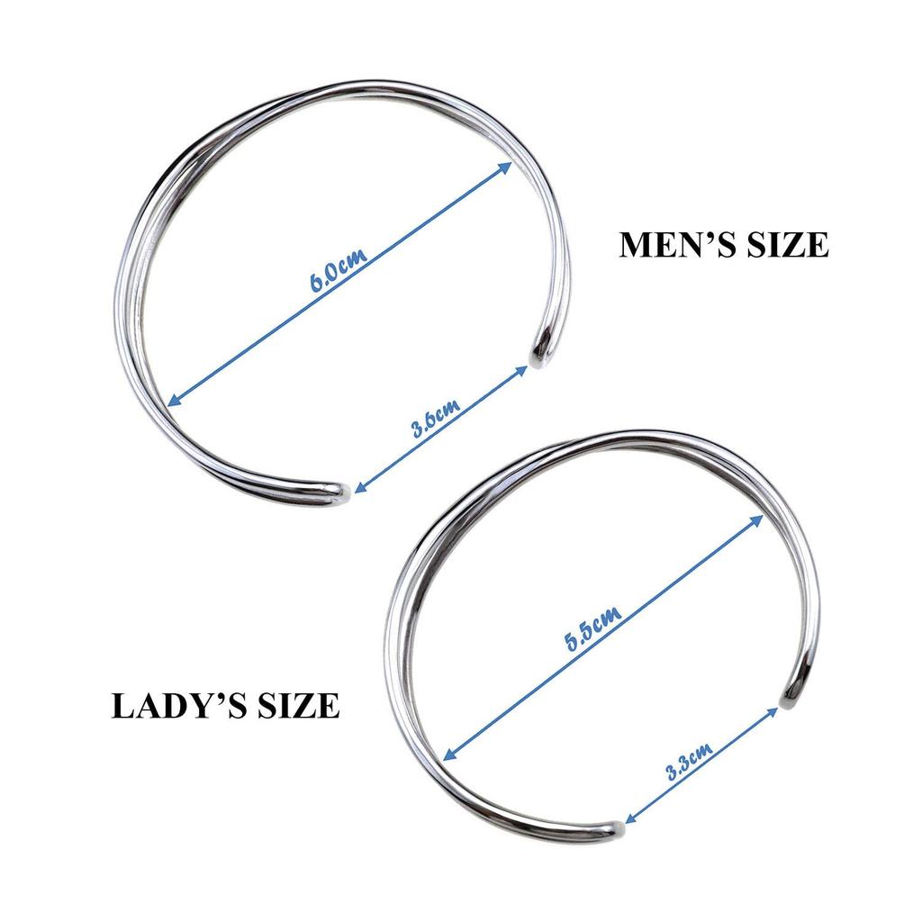 Infinity Bangle Set of Stainless Steel 316L Bracelets for Men and Perfect for and 2, Women, Couples, Gifts, Anniversaries, Christmas.
