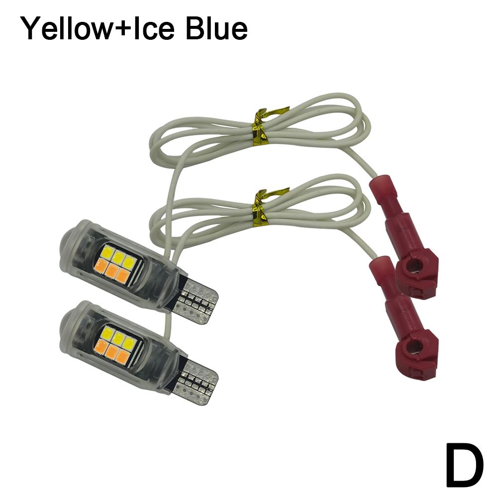 2PCS Motorcycle T15 Turn Signal 12V Dual Color High Brightness ABS Width Indicator 2835 16smd W5W Tail Bulb For Driving T4Q4