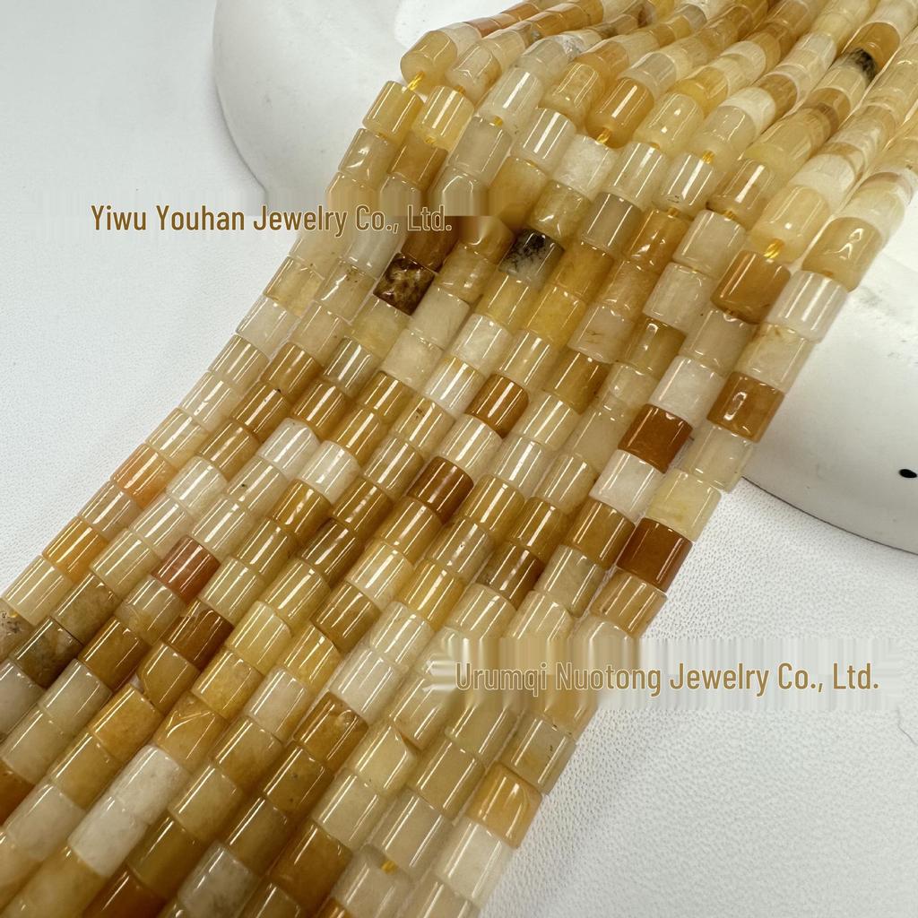 4x4mm Natural Stone Cylinder Beads for Handmade DIY Jewelry, Bracelets & Necklaces
