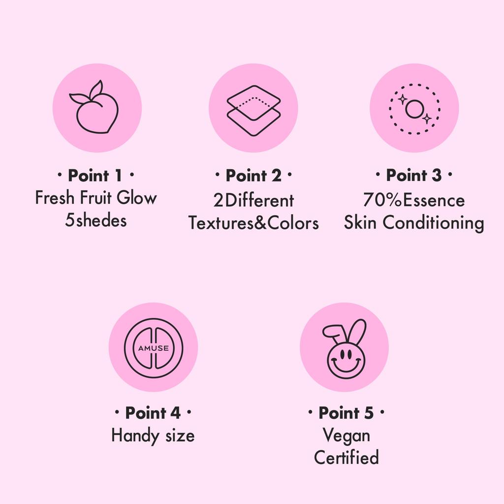 Cheek Healthy 5 colors 01 Peach Balm [AMUSE Official] [Lip & Balm, available]