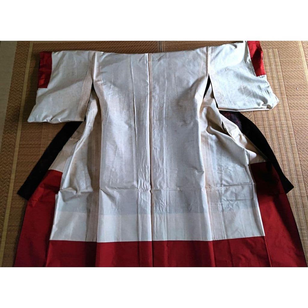 Used Limited price until the end of September [Ensemble] Kimono Haori Black and Red Pattern 