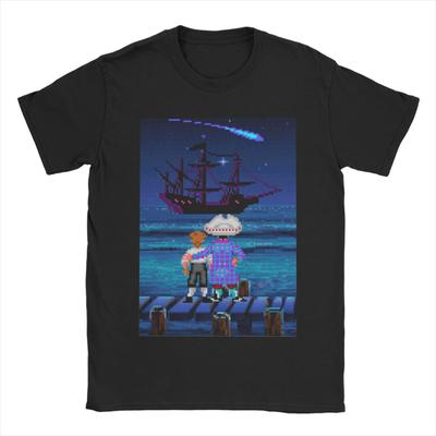 Monkey Island Guybrush en Stan T-shirt voor Mannen Vrouwen Mode T-shirts 100% Katoen Kleding