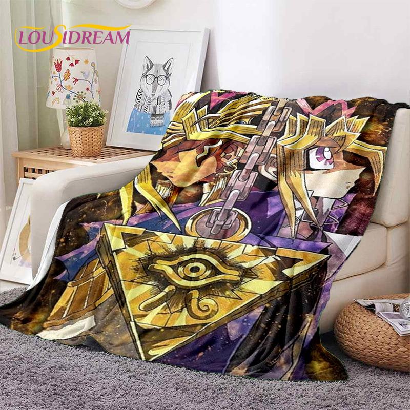 Yu-Gi-Oh Anime MONSTER CARD Cartoon Soft Blankets,Throw Blanket Comfortable Blanket for Picnic Beds Sofa Home Bedroom Kids Gifts