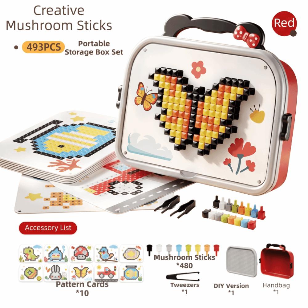 Fine Motor Mushroom Nail Puzzle Toy Concentration Training Peg Puzzle Toy 3D Puzzle Toy Children