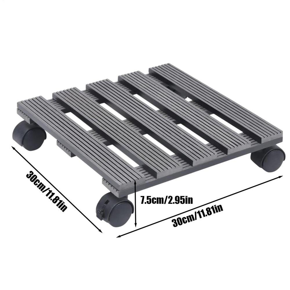 Flower Pot Tray Wheels Plastic Tray Heavy Duty Tree Flower Potted Planter Stand Rack Moving Trays with Rollers
