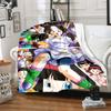 1PC Bulma Bulla DRAGON BALL Print Flannel Blanket, High quality All Seasons, Home Decor, Warmth and Comfort, Perfect for Christmas Gifts