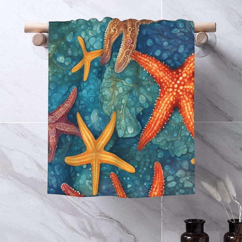 Starfish Soft Face Towel Quick Dry Pool Bath Cotton Towels Breathable