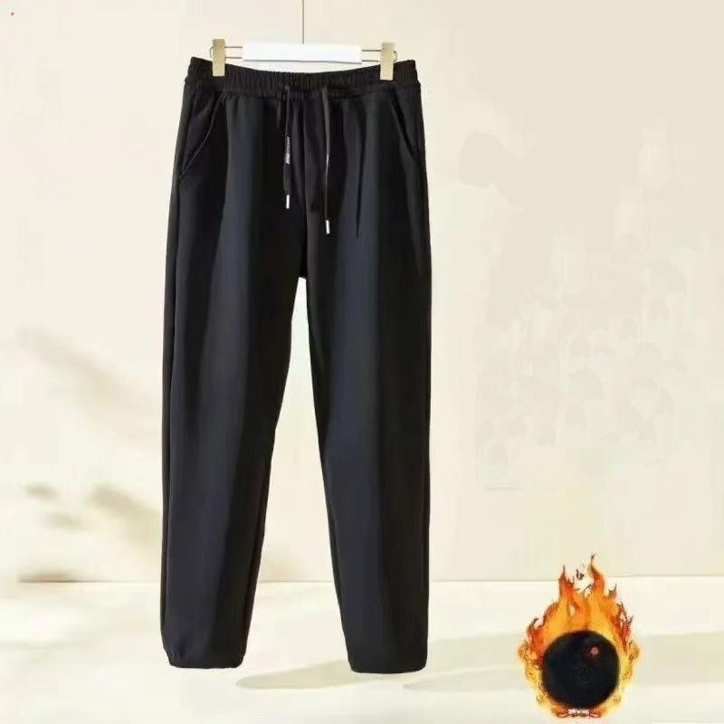 Men's and Women's Autumn Winter Fleece Lined Pants Thickened Windproof Pants for Outer Wear Cold Resistant Warm Casual Pants Plus Size Windproof Pants