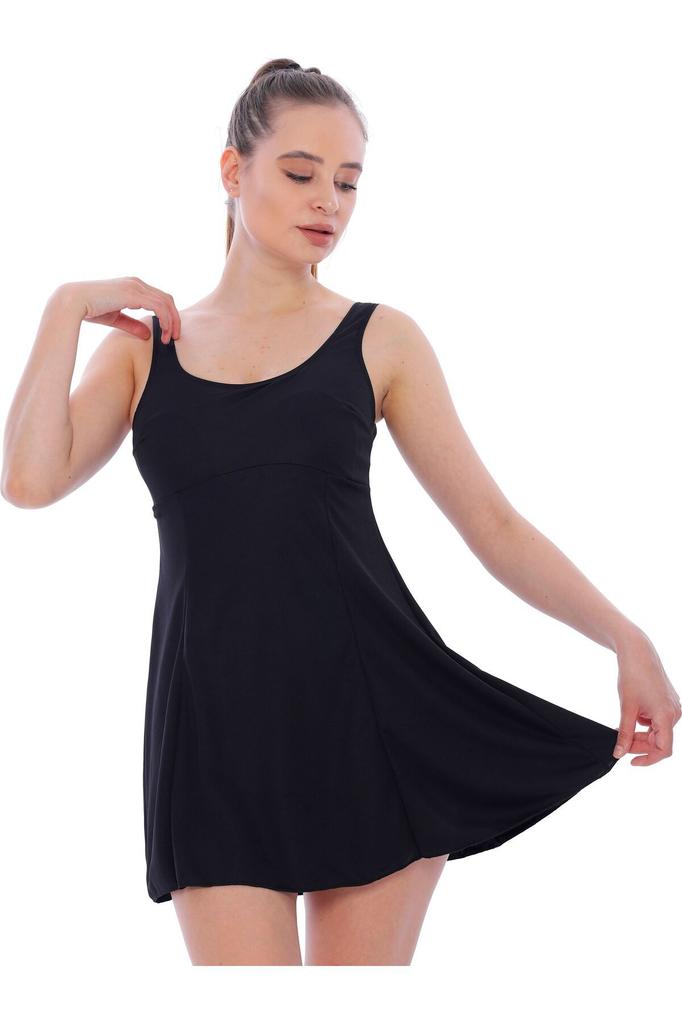 Women's Style Big Size Swimsuit Plus Size Flexible Dress And Shorts Swimsuit