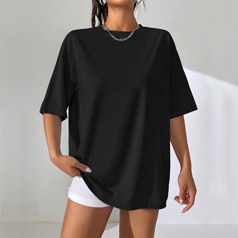 New Casual and Simple Style Top, Short-sleeved Women's T-shirt with Round Neck