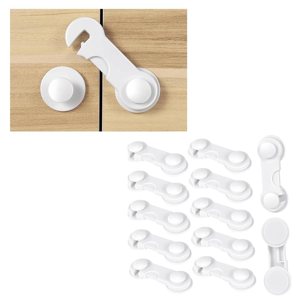 Mehrzweck-Sicherheitsschloss für Babys und Kindersicherheit, Schrankschlösser mit Kleber für Schublade, Schränke, Kühlschrank, Kleiderschrank, Vorratskammer