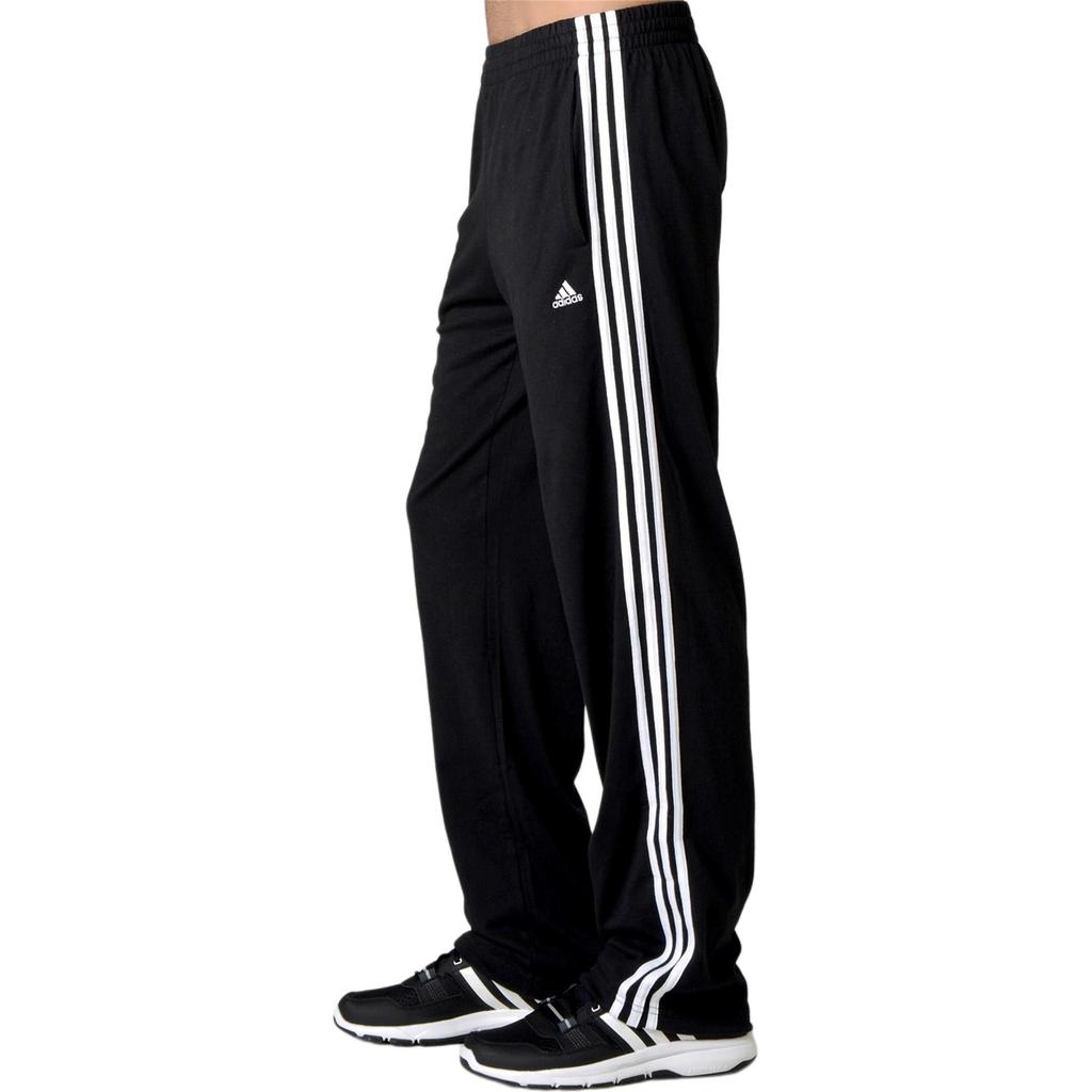 Adidas Fashionable Soft Comfortable Casual Knitted Sports Pants Men Bottoms Black W63478