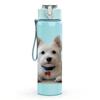 1PC West Highland White Terrier Print 750ml Color Plastic Sports Water Bottle Leakproof Flip Straw Lid Suitable for Sports Office Home Use